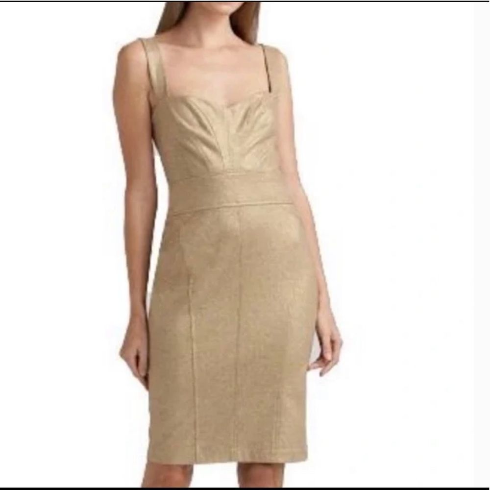 Diane Von Furstenberg Gold Sheath Dress